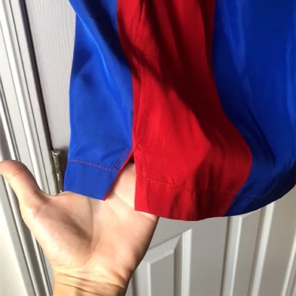 Bottega Veneta Mushroom Print Button Down Short Sleeve Shirt in Blue/Red Size 46 - Picture 16 of 16